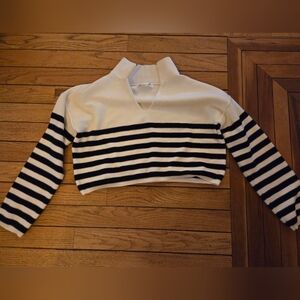 Altar'd State Cream Knit Striped Sweater Size L- *WORN ONCE*